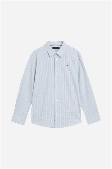 Tommy Hilfiger randig skjorta - Seersucker - Blue Spell